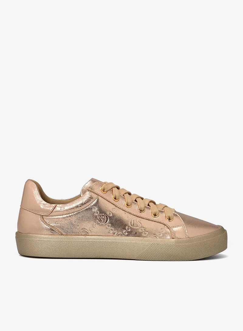 Carmen Steffens Golden Metallic Gold Sneakers